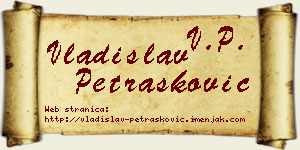 Vladislav Petrašković vizit kartica